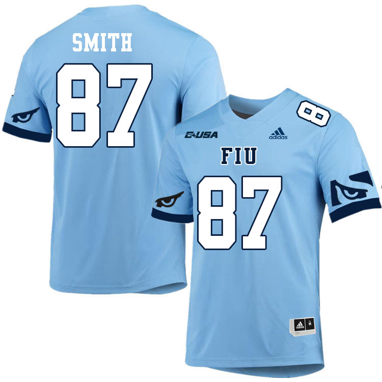 #87 Jonnu Smith FIU Jersey,Florida International University Panthers Football Jersey-Light Blue